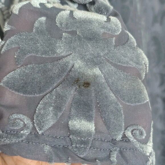 Torrid Sz 1/2 XL Blueish Gray Burnout Fringed Kimono Whimsigoth Witch Fairy SPOT - Picture 14 of 14